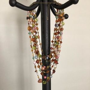 Lia Sophia multi strand jewel necklace